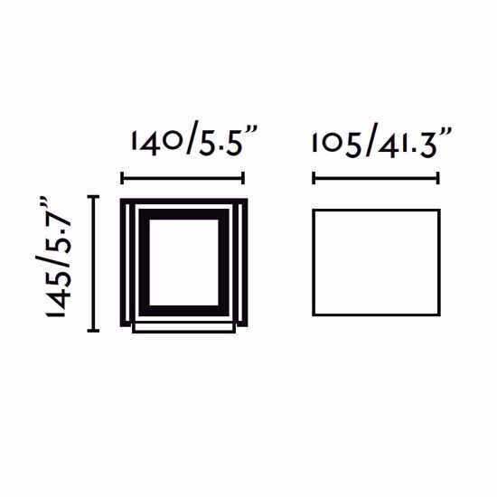 Applique  3000k cubo da esterno antracite