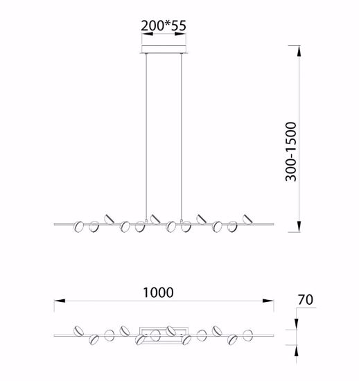 Lampadario per cucina moderna led 3000k bianco