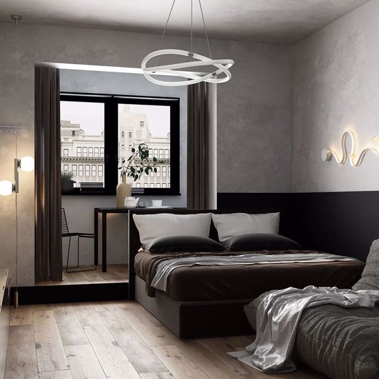 Lampadario design moderno led 60w 3000k per soggiorno