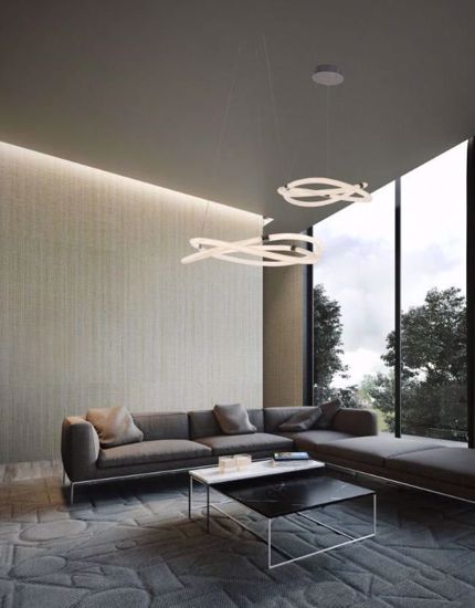 Lampadario design moderno led 60w 3000k per soggiorno