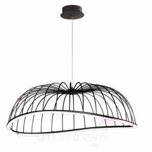 Lampadario moderno per soggiorno nero led 40w 3000k