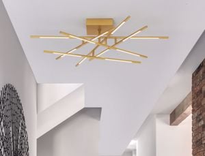 Plafoniera led 3000k dimmerabile oro  per soggiorno