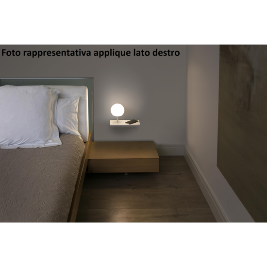 Applique sinistro comodino per camera da letto usb caricatore wireless