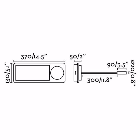 Applique per comodino camera da letto legno nero moderna