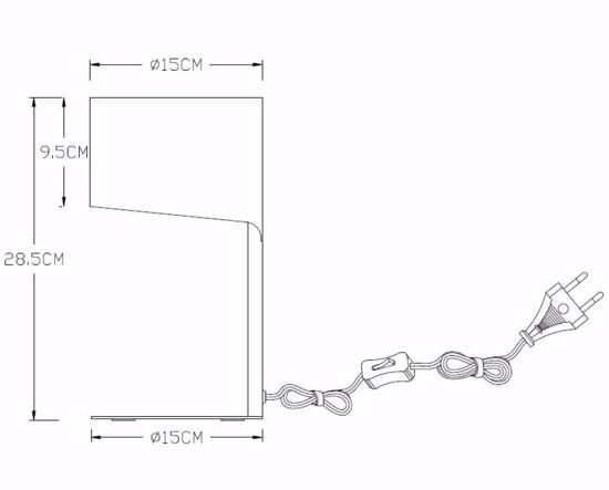 Lampada design moderna da comodino nera per camera da letto