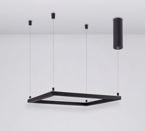 Lampadario design quadrato moderno nero led 3000k dimmerabile