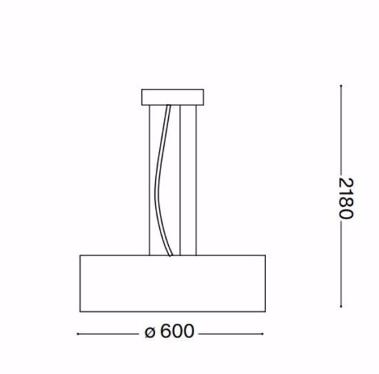 Ideal lux woody sp5 lampadario da cucina diffusore tondo bianco