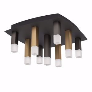 Plafoniera led design moderna oro marrone per salotto