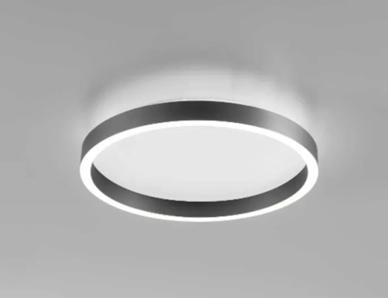 Plafoniera aela p-p nera gea luce moderna 36w 3000k 4000k