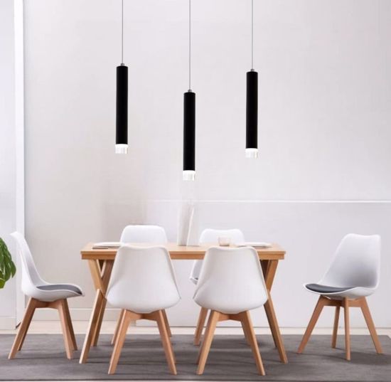 Lampadario nero 3 pendenti led 15w 4000k da cucina