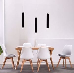 Lampadario nero 3 pendenti led 15w 4000k da cucina