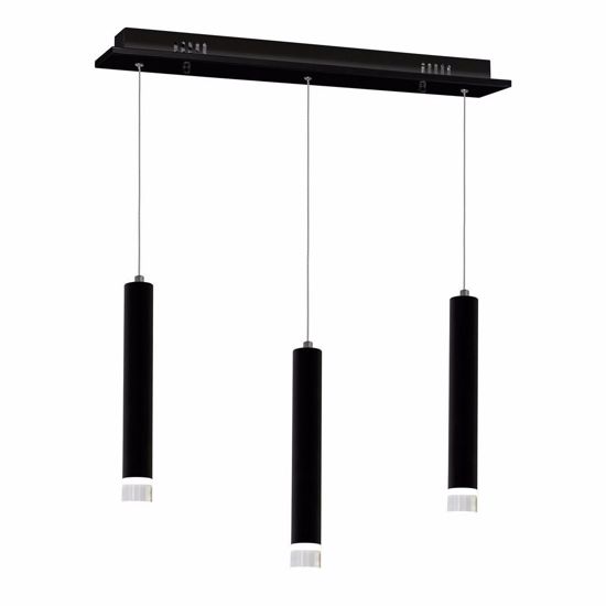 Lampadario nero 3 pendenti led 15w 4000k da cucina