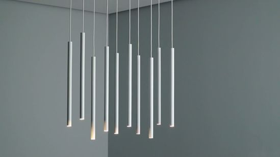 Lampadario a sospensione per soggiorno moderno bianco 10 luci