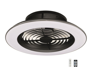 Plafoniera con ventilatore da soffitto moderno silenzioso nereo