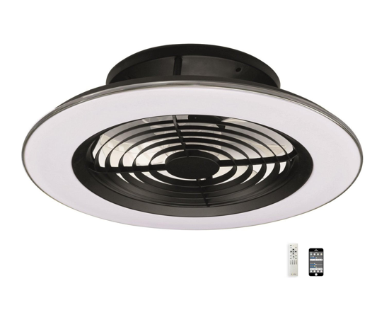 Plafoniera con ventilatore da soffitto moderno silenzioso nereo