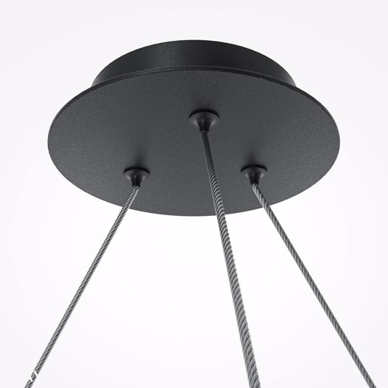 Lampadario design per soggiorno moderno nero circolare