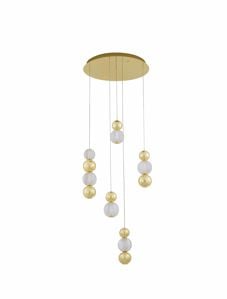 Lampadario a sospensione design oro per soggiorno