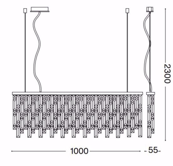 Elisir sp8 ideal lux grande lampadario dorato contemporaneo