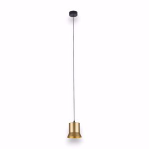 Lampada dorata a sospensione per isola penisola cucina led 6w 3000k