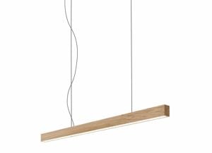 Lampadario di legno per tavolo soggiorno led 18w 3000k