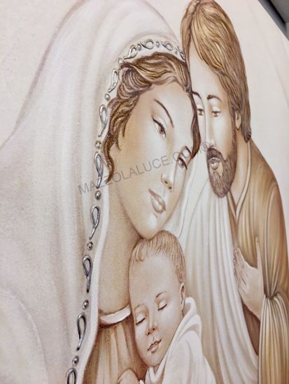 Capoletto classico 120x60 dipinto capezzale sacra famiglia per camera da letto