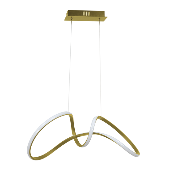 Lampadario design moderno fiocco oro led 48w 4000k per soggiorno