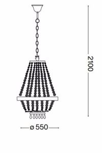 Caesar sp12 ideal lux lampadario di cristallo classico dettagli oro pendenti