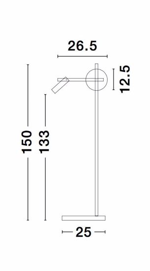 Piantana luce da lettura led orientabile per salotto