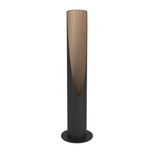 Lampada da tavolo cilindro nero marrone design moderno