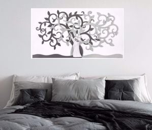 Capezzale 110x60 sacra famiglia moderna albero della vita antracite