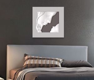 Capezzale moderno maternit&agrave; 100x75 per camera da letto grigio