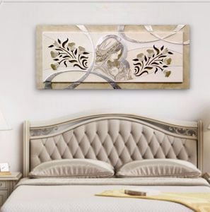 Capezzale classico 155x65 maternita avoro argento quadro camera da letto
