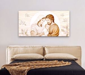 Capoletto cclassico 120x60 quadro capezzale sacra famiglia