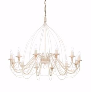 Corte sp12 ideal lux lampadario bianco shabby chic 12 luci