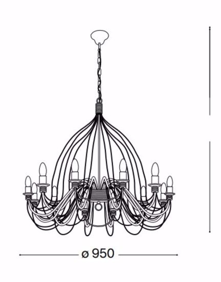 Ideal lux corte sp12 lampadario ruggine contemporaneo