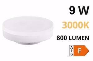 Lampadina led gx53 9w 3000k 800lm ottica 120&deg; alca power fp