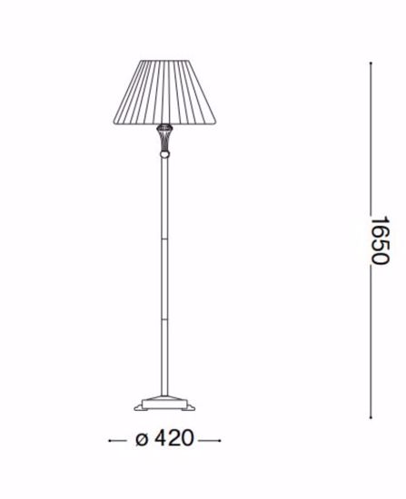 Firenze pt1 ideal lux lampa da terra classica bianca e foglia oro