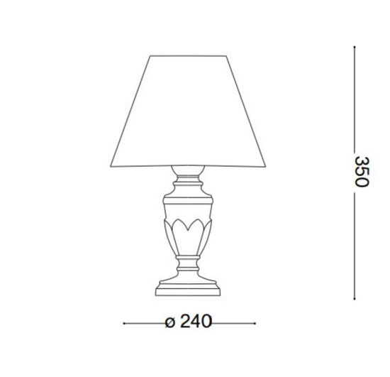 Firenze tl1 ideal lux abat jour per camera da letto bianca e oro