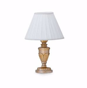 Ideal lux firenze tl1 abat jour dada camera da letto bianco decoro foglia oro