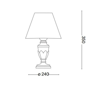 Ideal lux firenze tl1 abat jour dada camera da letto bianco decoro foglia oro