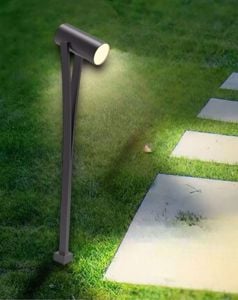 Lampione da giardino antracite moderno led 10w 3000k ip54