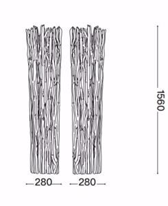 Driftwood pt2 ideal lux piantana decorativa con rami di legno