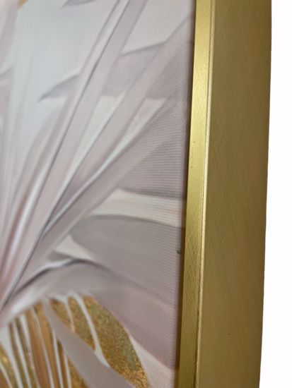 Quadro moderno dolce foresta 120x60 cornice oro per soggiorno