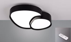 Plafoniera nera led design moderna per soggiorno