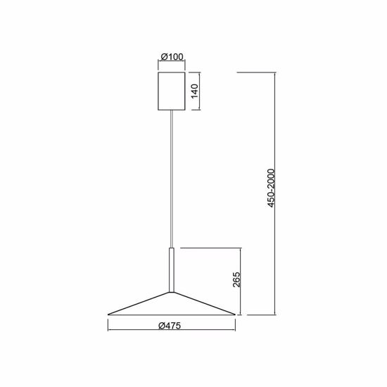 Lampada a sospensione verde saliscendi per isola cucina moderna 47cm led 16w 3000k