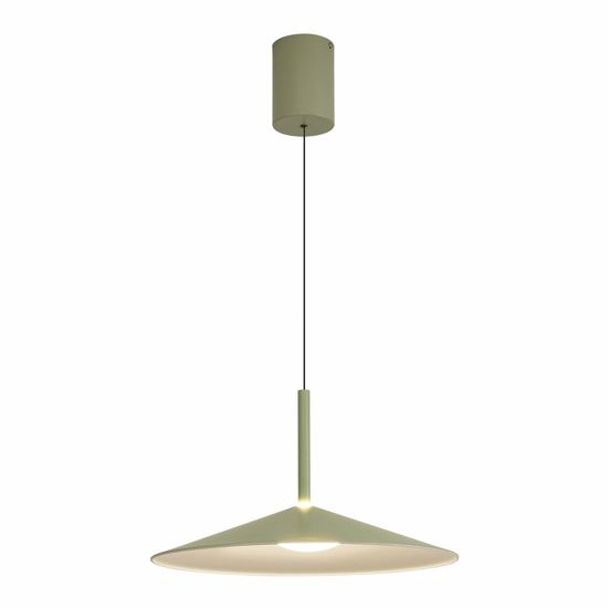 Lampada a sospensione verde saliscendi per isola cucina moderna 47cm led 16w 3000k