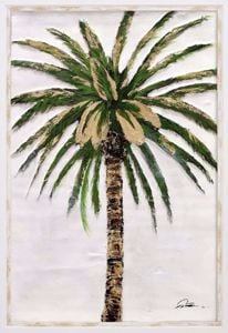 Quadro palma washingtonia dipinto su tela 66x96 moderno