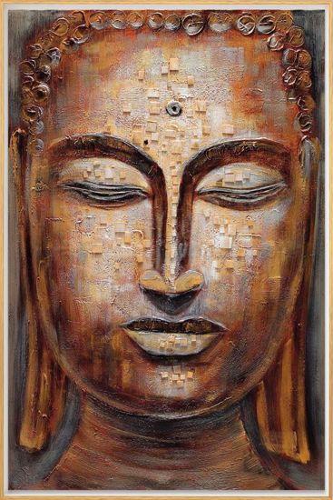 Quadro buddha 122x82 cornice oro decorato orientale