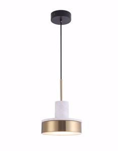 Lampada a sospensione oro marmo bianco per cucina led 9w 3000k