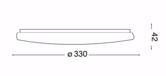 Clara pl round 4000k ideal lux plafoniera led per interni rotonda